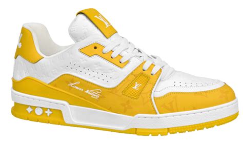 louis vuitton yellow shoes|louis vuitton trainer yellow shoes.